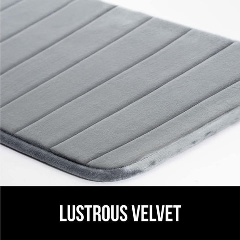GORILLA GRIP Memory Foam Bath Mat, Soft Absorbent Bathroom Rug, Machine Washable Cushioned Floor Mats, 30x20 Graphite