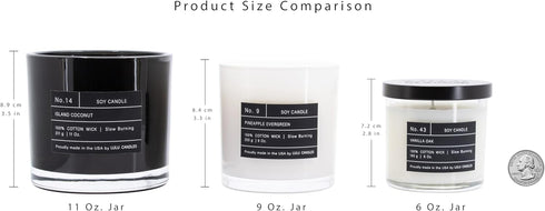 Lulu Candles | Jasmine, Oud & Sandalwood | Luxury Scented Soy Jar Candle | Hand Poured in The USA | Highly Scented (6