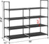 4 16-20 Closet FIDUCIAL HOME Tiers Shoe Rack Organizer Pairs Stackable Shoe Storage Shelf Durable for Entryway, Black