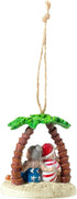 Cape Shore Santa and Mrs. Claus Island Secret Hideaway Palm Ornament