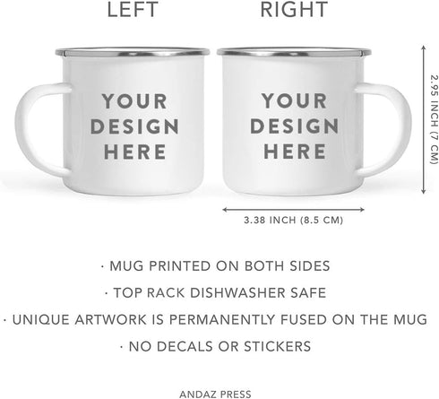 Andaz Press 11oz. Stainless Steel Hot Chocolate Campfire Coffee Mug, Rise And Shine Mother Cluckers, 1-Pack, Chicken