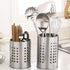 Stainless Steel Cutlery Bucket, Tabletop Utensil Holder for Kitchen, Chopstick Stand Case, Drain Rack Accessories