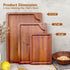 Set 3 AIDEA Wood Cutting Board, Wooden Cutting Boards for Kitchen, Acacia Wood Chopping Board of with Deep Juice