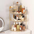 3-Tier Counter Countertop FELIZHOUSE Corner Bathroom Organizer, Bathroom Shelf Makeup & Skincare Storage with Brush