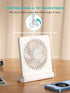 Small Desk Fan, 2000mAh Rechargeable USB Fan, Ultra Quiet, Strong Wind, 3 Speeds Travel Fan