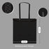 TOPDesign 5-Pack Economical Black Cotton Tote Bag - 16"x15" Lightweight Reusable Grocery Shopping Bags