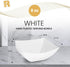 R-kay 6 Pack Square Plastic Serving Bowls - 8 oz White Plastic Bowls for Parties, Premium for Weddings, Catering,