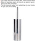 Toilet Brush and Holder Set, Stainless Steel Long Handle Toilet Bowl Cleaner, Soft Toilet Cleaning Brush (Silver)