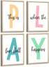 Baccone Kids Playroom Wall Art Playroom Wall Decor Kids Play Canvas Wall Art