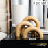 3-Piece Set Natural Arches Home Decor Aesthetic Shelf Objects, Coffee Table, and Bookshelf Accent, Japandi Modern
