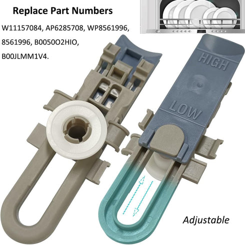 WP8561996 Dishwasher Upper Rack Wheel Adjuster, Replacement for Whirlpool, Maytag, KitchenAid, 4 Pack