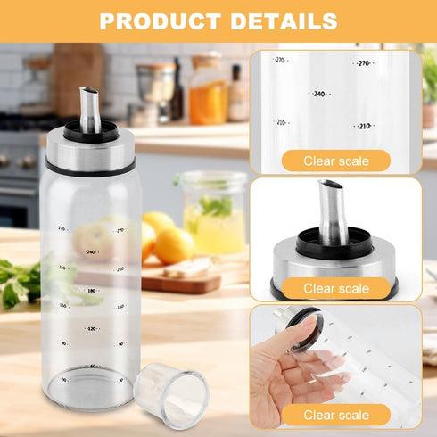 Loyanger 10 OZ Container(COLOR:2pcs) Honey Dispenser No Drip, Honey Jar Maple Syrup Dispenser, Glass Honey' Dispenser