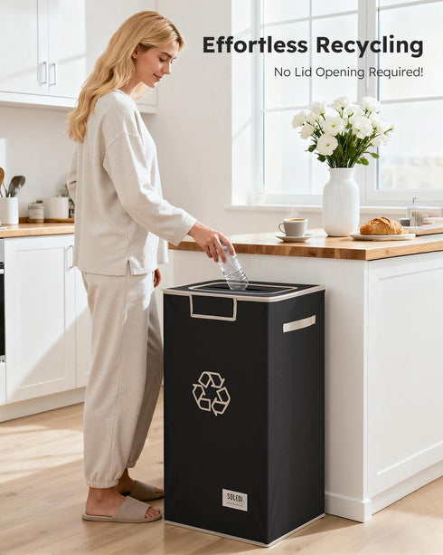 Kitchen,26 2 SOLEDI Recycle Bins for Gallon Recycling Bin with Lid and Removeable Reusable Inner Bags,Indoor Recycling