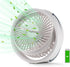 Small Desk Fan - Ultra Quiet USB Fan, Portable 3000mAh Rechargeable Battery Operate, High Power with Ambient Light