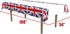 Beistle 2-Pack Union Jack Rectangular Plastic Tablecovers, 54” x 108” Royal English Party Decorations