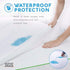 Twin Size Waterproof Cooling Mattress Protector Pad, Soft Noiseless Fitted Sheet Style for Kids Adults, White