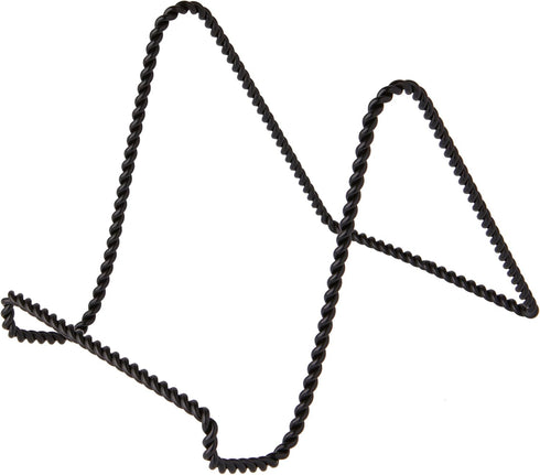 Bard's Twisted Black Wire Easel Stand, 6" H x 5.5" W x 8" D