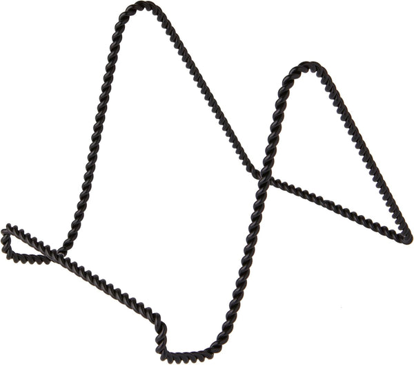 Bard's Twisted Black Wire Easel Stand, 6" H x 5.5" W x 8" D