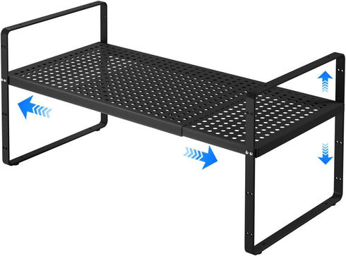 Expandable Cabinet Shelf Organizers, Kitchen Small Stand Rack Organization for Countertop Cupborad