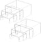 NIUBEE Acrylic Display Risers Stand 2 Sets,3 Steps Clear Riser Shelf Showcase