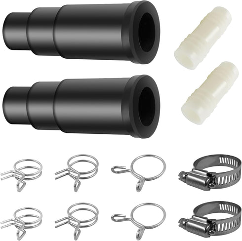 2 Set Dishwasher Connector Kit - Drain Hose Adapter with Inlet Connector, Hose Clamp, Compatible with InSinkErator