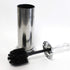 Splash Home Adora Stainless Steel Toilet Brush with Holder, Bowl Scrubber with Durable Cleaning Bristles, Chrome Design