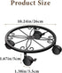Chinpakden 10.24" 360 Plant Caddy with Wheels - Plant Stand with Wheels, Lockable Plant Rollers Plant Dolly, Plant Tray
