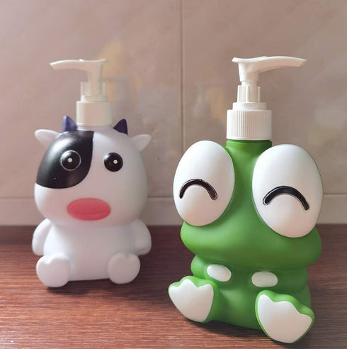 Frog Cow Cute Cartoon Animal Hand Soap Pump Lotion Dispenser, Hand Soap, Shampoo, Shower Gel for Bathrooms, Kitchen