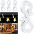 Meetory Christmas Light Clips, 100 Mini Hanging Hooks for Gutters & Shingles, Weatherproof Plastic Hooks