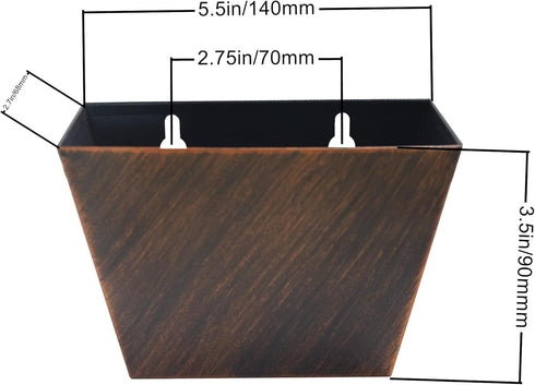 Wall Mounted Bottle Cap Catcher Antique Copper Beer Top Bucket with Drained Holes (Pack of 2)