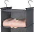 MAX Houser 6 Tier Shelf Hanging Closet Organizer, Foldable Hanging Shelf with 2 Sturdy Hooks for Storage (Grey)