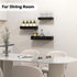 Set 3 Moon and Stars Wall Shelves Black, of Small Floating Shelves for Bedroom Living Room Wall Storage or Decor, Brown