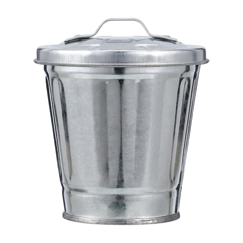 Mini Desktop Trash Can with Lid, Tiny Metal Garbage Can for Home Office Countertop