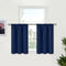 BGment Short Curtains 30 Inches Length, Rod Pocket Half Window Drapes for Kitchen, Navy Blue, 2 Panels