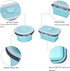 KUON Collapsible Silicone Food Storage Containers, Set of 4 with Airtight Lids, Microwave and Freezer Safe