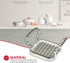 Home Basics French Fry Cutter, Stainless Steel Slicer with Easy Grip Handles, Silver
