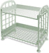 UnnFiko 2-Layers Table Shelf Organizer, Adjustable Plastic Storage Rack Shelf for Desk Stand Table Storage (Green)