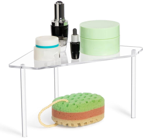 2 Countertop Jetec Tier Corner Bathroom Organizer Shelf Acrylic Bathroom Table Organizer Vanity Tray Sink Stackable
