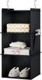 Hanging Closet Organizer, 3-Shelf Storage Shelves for Closet, Black