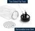 RoyalHouse 6 Pack 9.5 Oz Plastic Spice Jars with Black Cap, Clear Plastic Containers with Shaker Lids