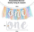 1st BEISHIDA Birthday High Chair Banner Garland - Pastel Rainbow Baby Shower Decorations,Rainbow Theme Banner for First