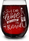 shop4ever I Can Wine All I Want I'm Retired Laser Engraved Stemless Wine Glass, 15 oz.