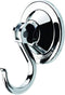 Suction Cup Hooks, Powerful Vacuum Wreath Hangers for Glass Door or Window, Set of 4, Silver Chrome
