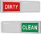 KitchenTour Clean Dirty Magnet for Dishwasher, Super Strong Non-Scratch Magnetic Silver Indicator Sign