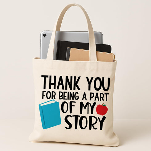 Appreciation Tote Bag for Teachers - Reusable Canvas Grocery Bag Gift