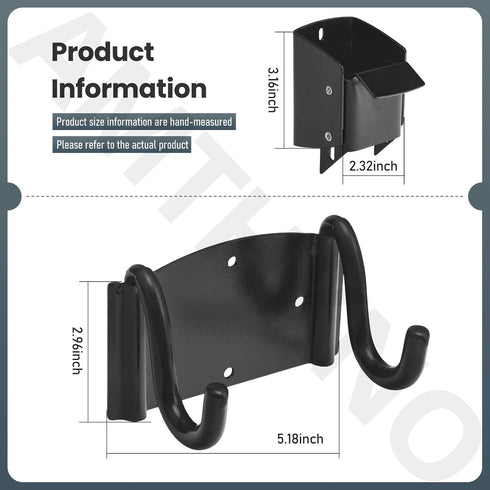 Wheelbarrow Storage Bracket/Hook, 90 lbs Capacity, Maximize Space in Garden, Shed or Workshop