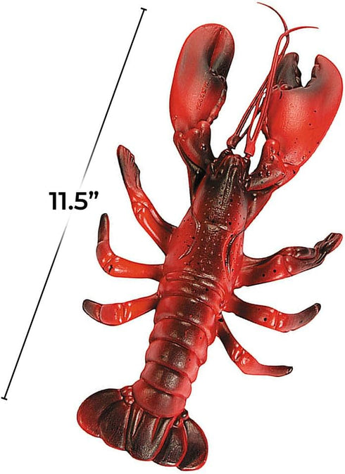 Fun Express Plastic Lobster Luau Party Decor Accents, Red, 1 Piece