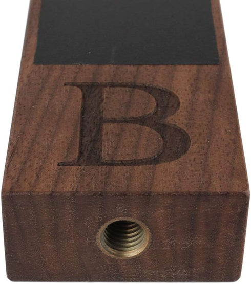 Monogrammed B Chalkboard Beer Tap Handle, 8 Inch Tall Walnut Wood for Home Brew Kegerators, Gift for Him