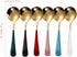 Soup Spoons Stainless Steel 304 Stainless Steel Round Head Spoons Modern Thick Short handle 304 Stainless Spoons Used for Soup, Grain, Dessert, Fruits, Milk Tea (B-6 Pack)
