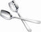 IMEEA Flat Edge Spoon - 18/8 Stainless Steel Flat Bottom Serving Spoon for Cooking, Set of 2